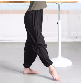 Women girls modern classical latin dance Loose Harem pants women's plus size square dance practice trousers